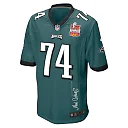 Zennovawear Fred Johnson 74 Philadelphia Eagles Super Bowl LIX Champions Patch 'New Orleans - The Ultimate Showdown' EMBROIDERED Game Men Jersey...