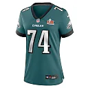 Zennovawear Fred Johnson 74 Philadelphia Eagles Super Bowl LIX Women's Jersey - Midnight Green