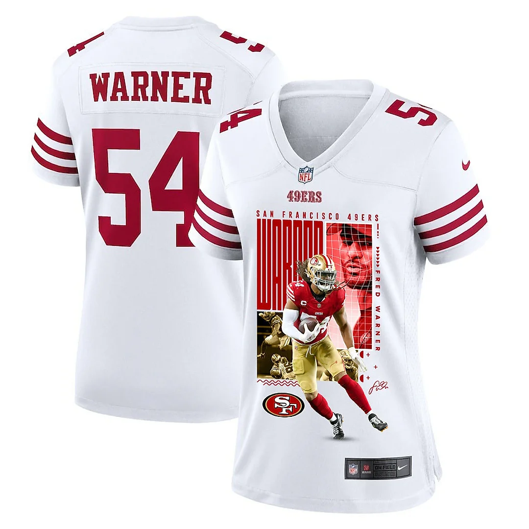 Zennovawear Fred Warner 54 San Francisco 49ers All-Pro Fred Women Game Jersey - White