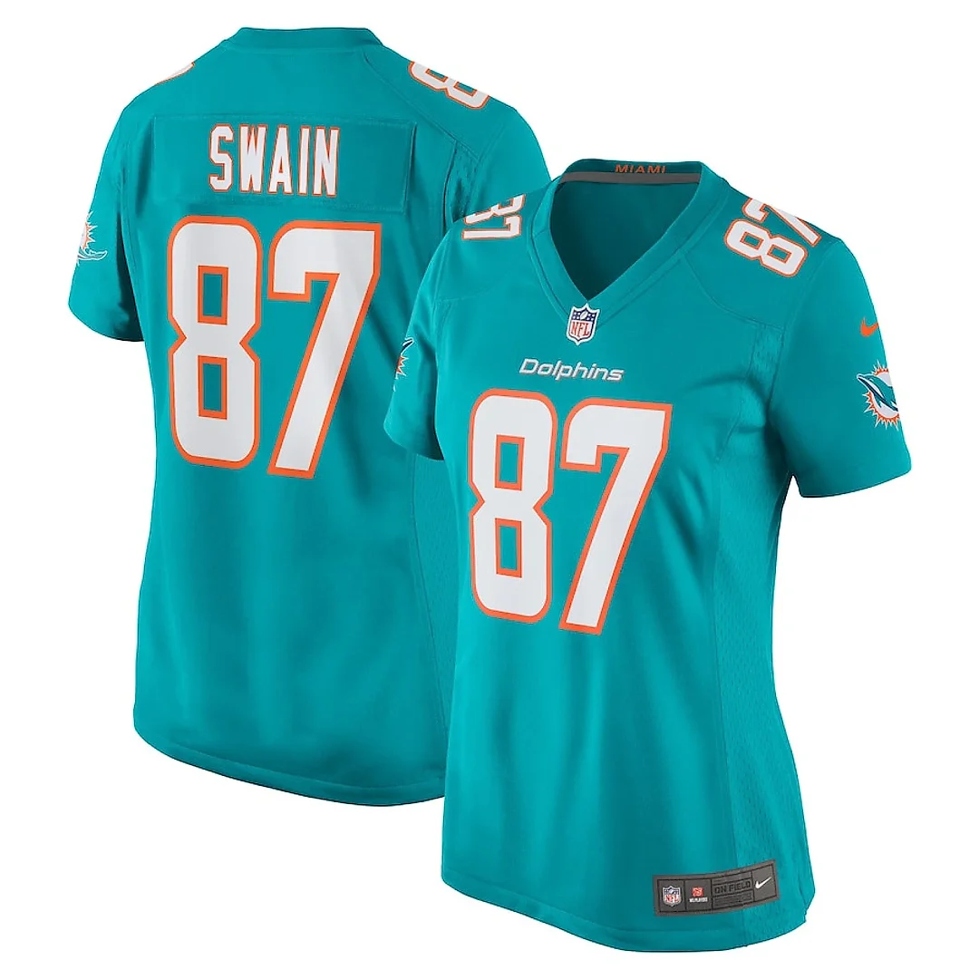 Zennovawear Freddie Swain 87 Miami Dolphins Women Game Jersey - Aqua