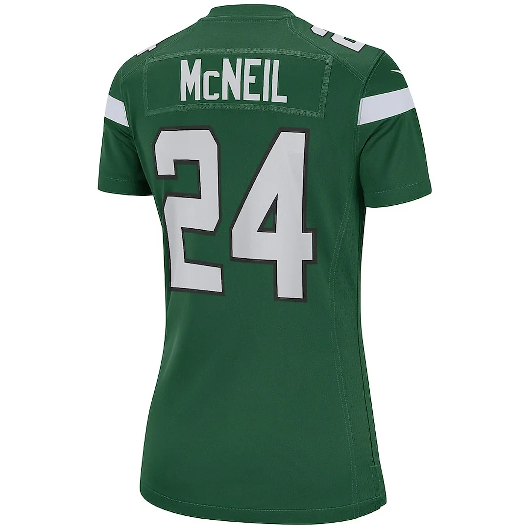 Zennovawear Freeman McNeil 24 New York Jets Women Game Retired Jersey - Gotham Green