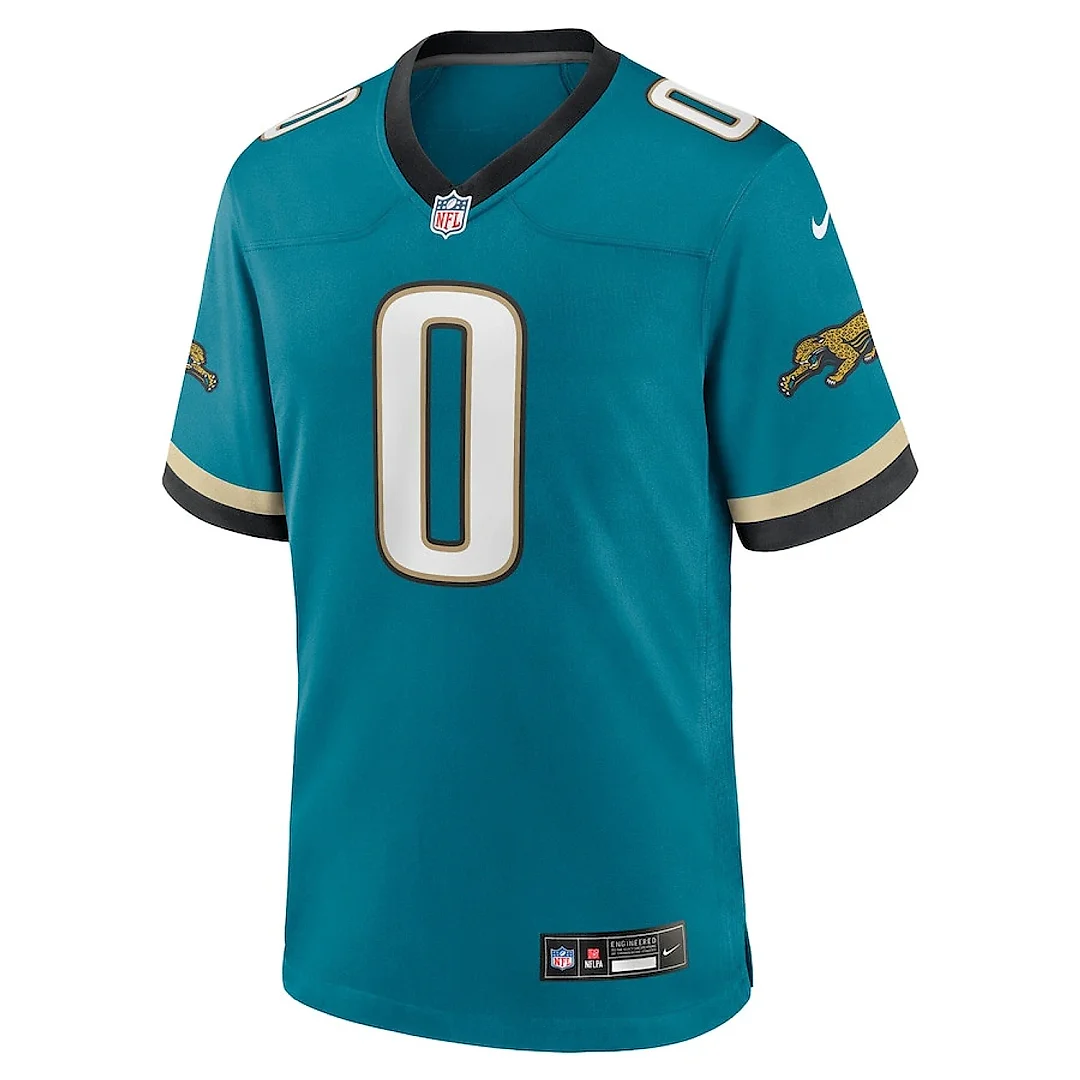 Zennovawear Gabe Davis 0 Jacksonville Jaguars Prowler Throwback Player Game Men Jersey - Teal