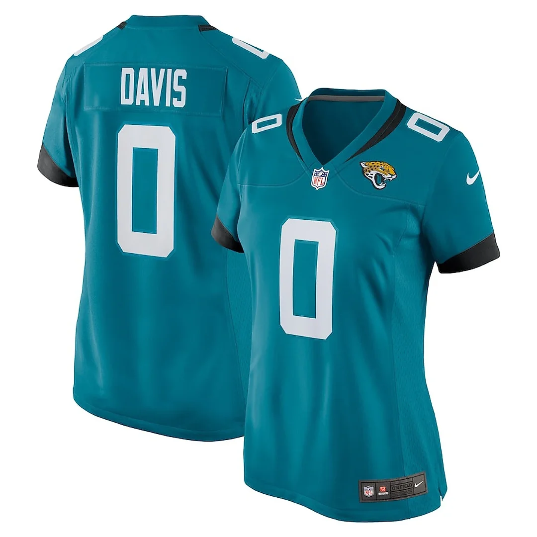 Zennovawear Gabe Davis 0 Jacksonville Jaguars Women's Game Jersey - Teal