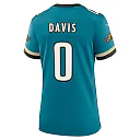 Zennovawear Gabe Davis 0 Jacksonville Jaguars Women's Prowler Throwback Game Jersey - Teal