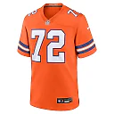 Zennovawear Garrett Bolles 72 Denver Broncos Mile High Collection 1977 Throwback Player Game Men Jersey - Orange