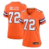 Zennovawear Garrett Bolles 72 Denver Broncos Women's Mile High Collection 1977 Throwback Player Game Jersey - Orange