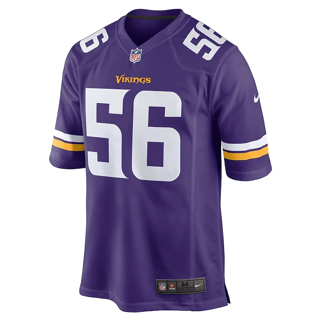 Zennovawear Garrett Bradbury 56 Minnesota Vikings Men Game Jersey - Purple
