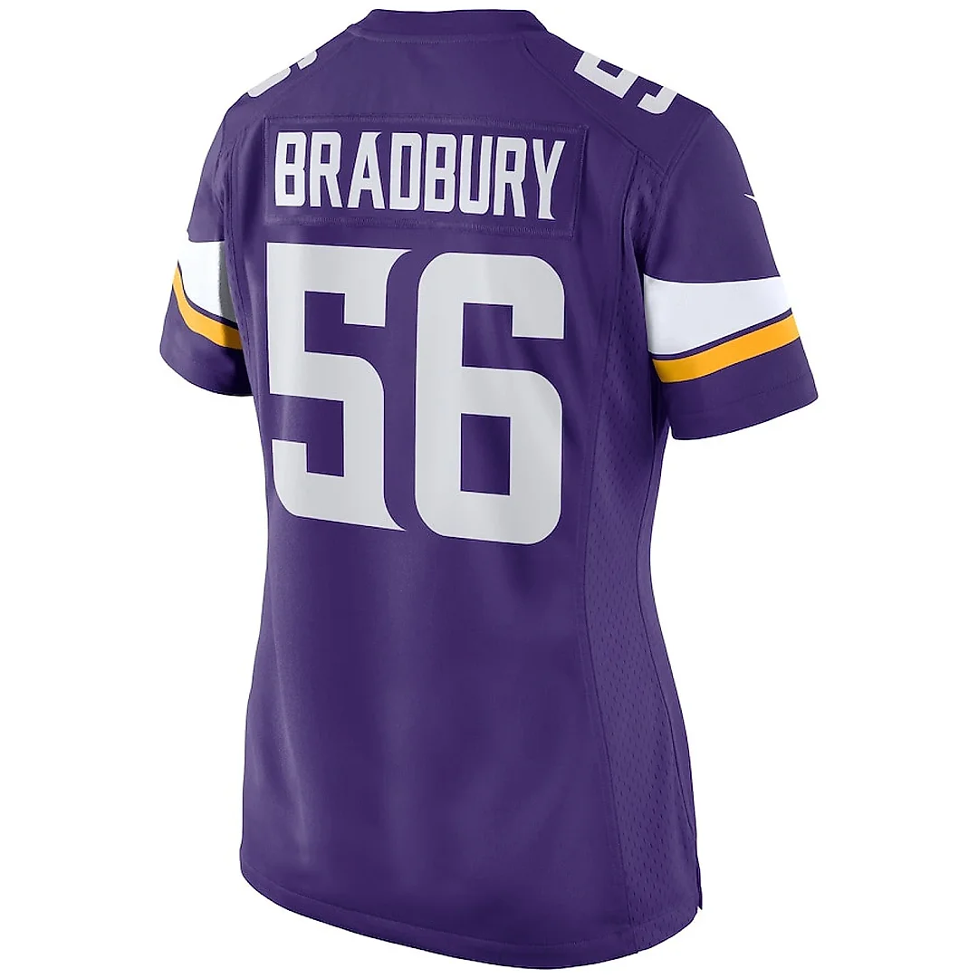 Zennovawear Garrett Bradbury 56 Minnesota Vikings Women Game Jersey - Purple