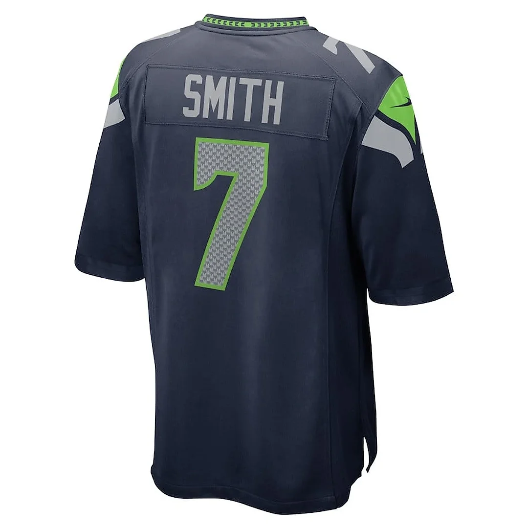 Zennovawear Geno Smith 7 Seattle Seahawks Men Game Jersey - College Navy