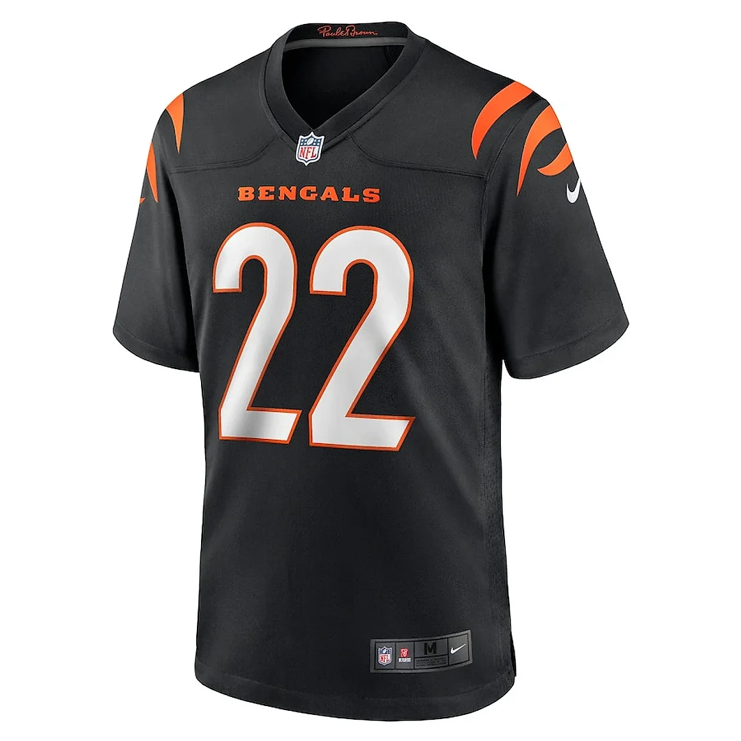 Zennovawear Geno Stone 22 Cincinnati Bengals Game Men Jersey - Black
