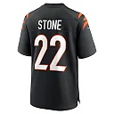 Zennovawear Geno Stone 22 Cincinnati Bengals Game Men Jersey - Black