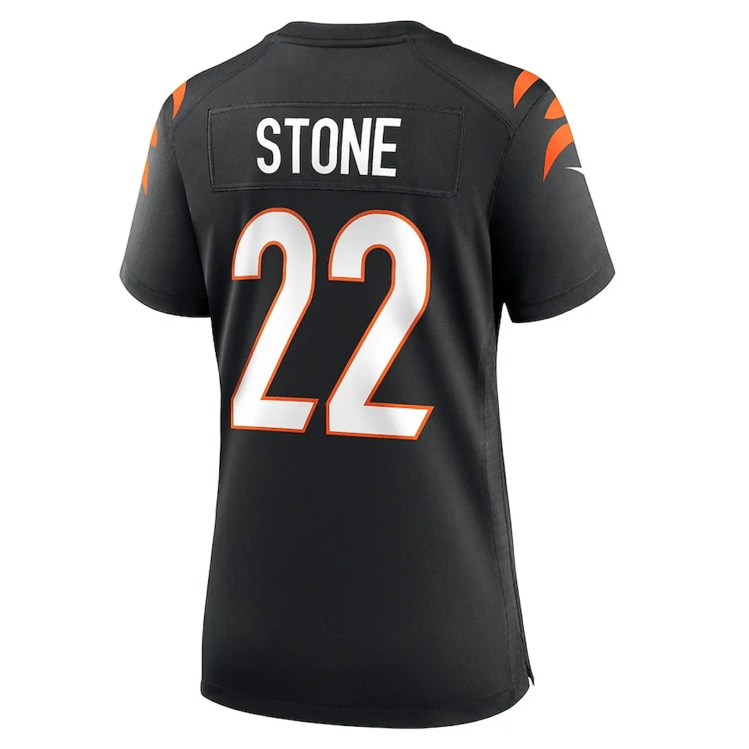 Zennovawear Geno Stone 22 Cincinnati Bengals Women's Game Jersey - Black