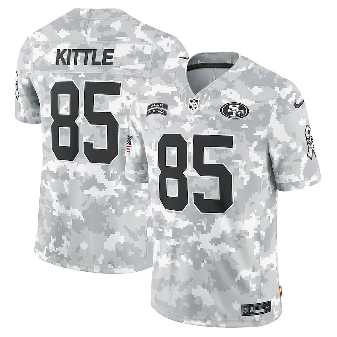 Zennovawear George Kittle 85 San Francisco 49ers 2024 Salute to Service Limited Men Jersey - Arctic Camo