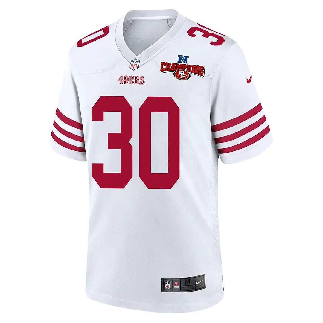 Zennovawear George Odum 30 San Francisco 49ers NFC Champions Patch Game Men Jersey - White