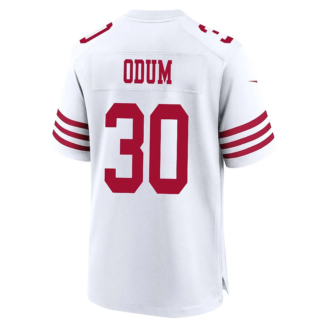 Zennovawear George Odum 30 San Francisco 49ers NFC Champions Patch Game Men Jersey - White