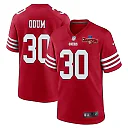 Zennovawear George Odum 30 San Francisco 49ers NFC Champions Patch Game Men Jersey - Scarlet