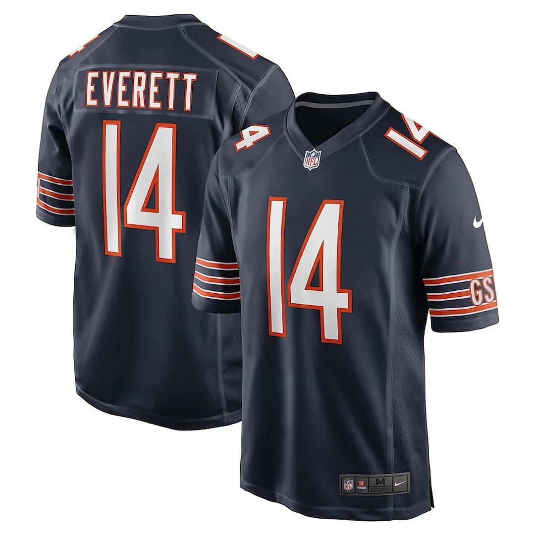 Zennovawear Gerald Everett 14 Chicago Bears Game Men Jersey - Navy