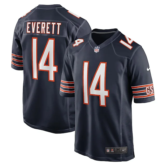 Zennovawear Gerald Everett 14 Chicago Bears Game Men Jersey - Navy