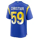 Zennovawear Geron Christian 59 Los Angeles Rams Team Game Men Jersey - Royal