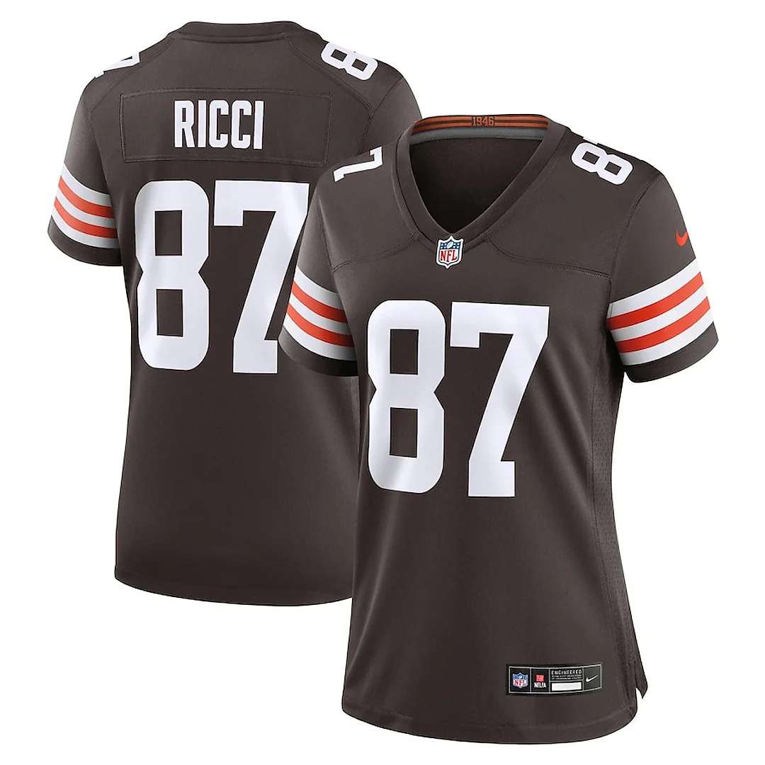 Zennovawear Giovanni Ricci 87 Cleveland Browns Women's Game Jersey - Brown