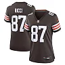 Zennovawear Giovanni Ricci 87 Cleveland Browns Women's Game Jersey - Brown