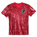 Zennovawear Bijan Robinson Atlanta Falcons Girls Youth Sequin V-Neck Fashion Jersey - Red