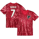 Zennovawear Bijan Robinson Atlanta Falcons Girls Youth Sequin V-Neck Fashion Jersey - Red