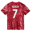 Zennovawear Bijan Robinson Atlanta Falcons Girls Youth Sequin V-Neck Fashion Jersey - Red
