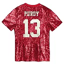 Zennovawear Brock Purdy San Francisco 49ers Girls Youth Sequin V-Neck Fashion Jersey - Scarlet
