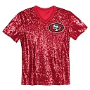 Zennovawear Brock Purdy San Francisco 49ers Girls Youth Sequin V-Neck Fashion Jersey - Scarlet