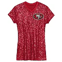 Zennovawear Christian McCaffrey San Francisco 49ers Girls Youth Sequin Player Name & Number V-Neck Dress - Scarlet
