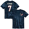 Zennovawear C.J. Stroud Houston Texans Girls Youth Sequin V-Neck Fashion Jersey - Navy
