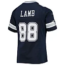 Zennovawear Girls Youth Dallas Cowboys CeeDee Lamb Navy Game Jersey