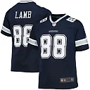 Zennovawear Girls Youth Dallas Cowboys CeeDee Lamb Navy Game Jersey