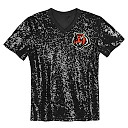 Zennovawear Joe Burrow Cincinnati Bengals Girls Youth Sequin V-Neck Fashion Jersey - Black