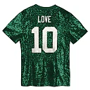 Zennovawear Jordan Love Green Bay Packers Girls Youth Sequin V-Neck Fashion Jersey - Green