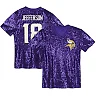 Zennovawear Justin Jefferson Minnesota Vikings Girls Youth Sequin V-Neck Fashion Jersey - Purple
