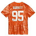 Zennovawear Myles Garrett Cleveland Browns Girls Youth Sequin V-Neck Fashion Jersey - Orange