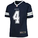 Zennovawear Dak Prescott Dallas Cowboys Girls Youth Team Game Jersey - Navy