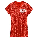 Zennovawear Patrick Mahomes Kansas City Chiefs Girls Youth Sequin Player Name & Number V-Neck Dress - Red