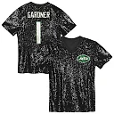Zennovawear Sauce Gardner New York Jets Girls Youth Sequin V-Neck Fashion Jersey - Black