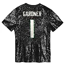 Zennovawear Sauce Gardner New York Jets Girls Youth Sequin V-Neck Fashion Jersey - Black