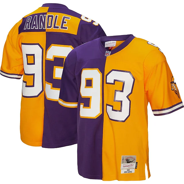 Zennovawear John Randle Minnesota Vikings 1998 Split Legacy Replica Jersey - Purple/Gold