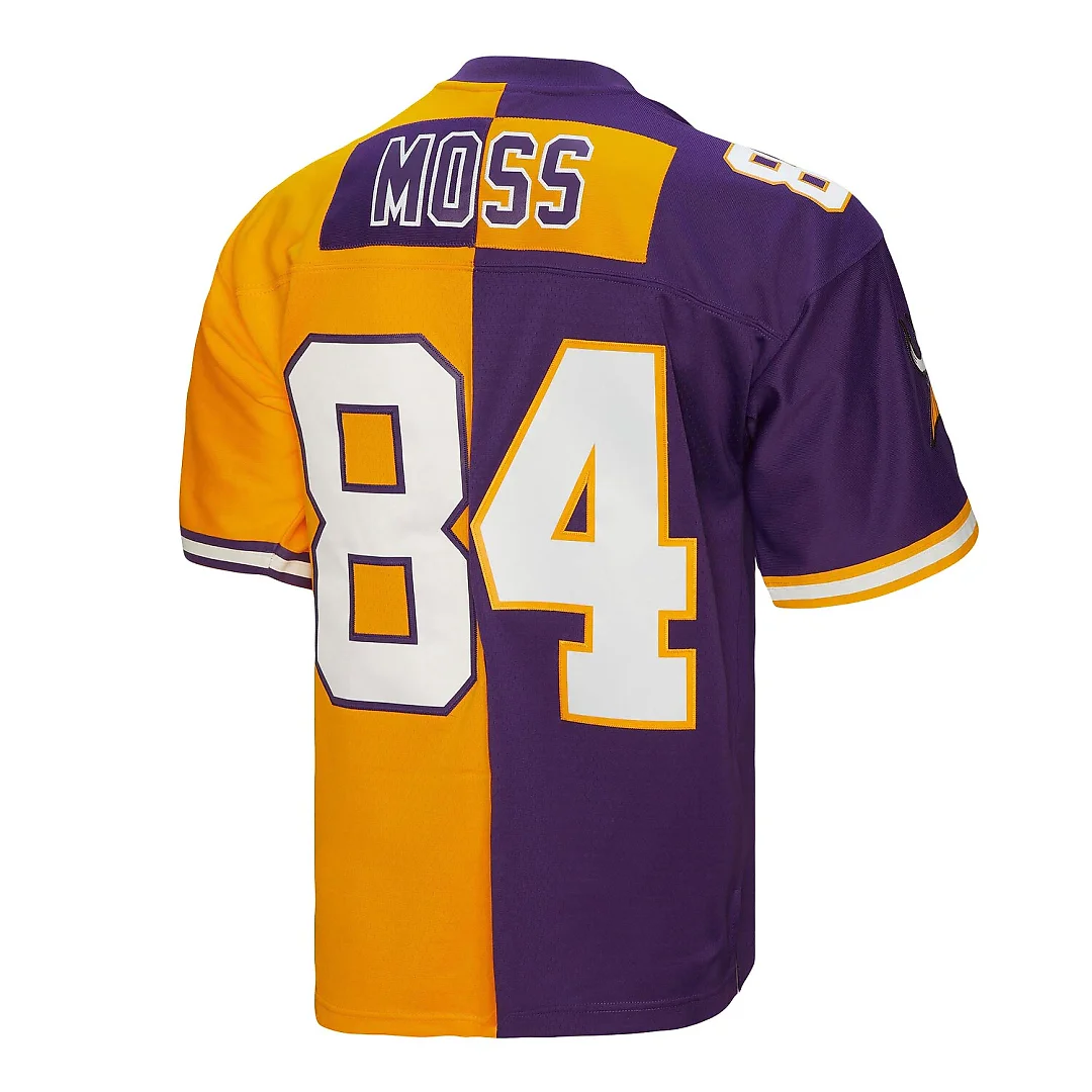 Zennovawear Randy Moss Minnesota Vikings 1998 Split Legacy Replica Jersey - Purple/Gold