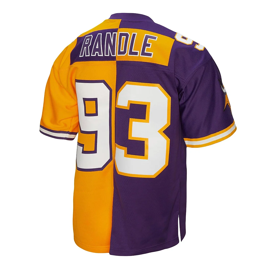 Zennovawear John Randle Minnesota Vikings 1998 Split Legacy Replica Jersey - Purple/Gold