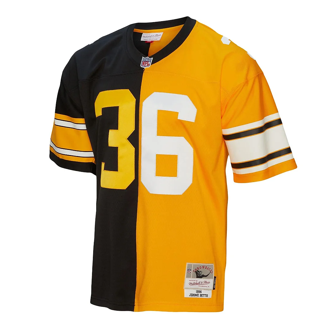 Zennovawear Jerome Bettis Pittsburgh Steelers 1996 Split Legacy Replica Jersey - Black/Gold