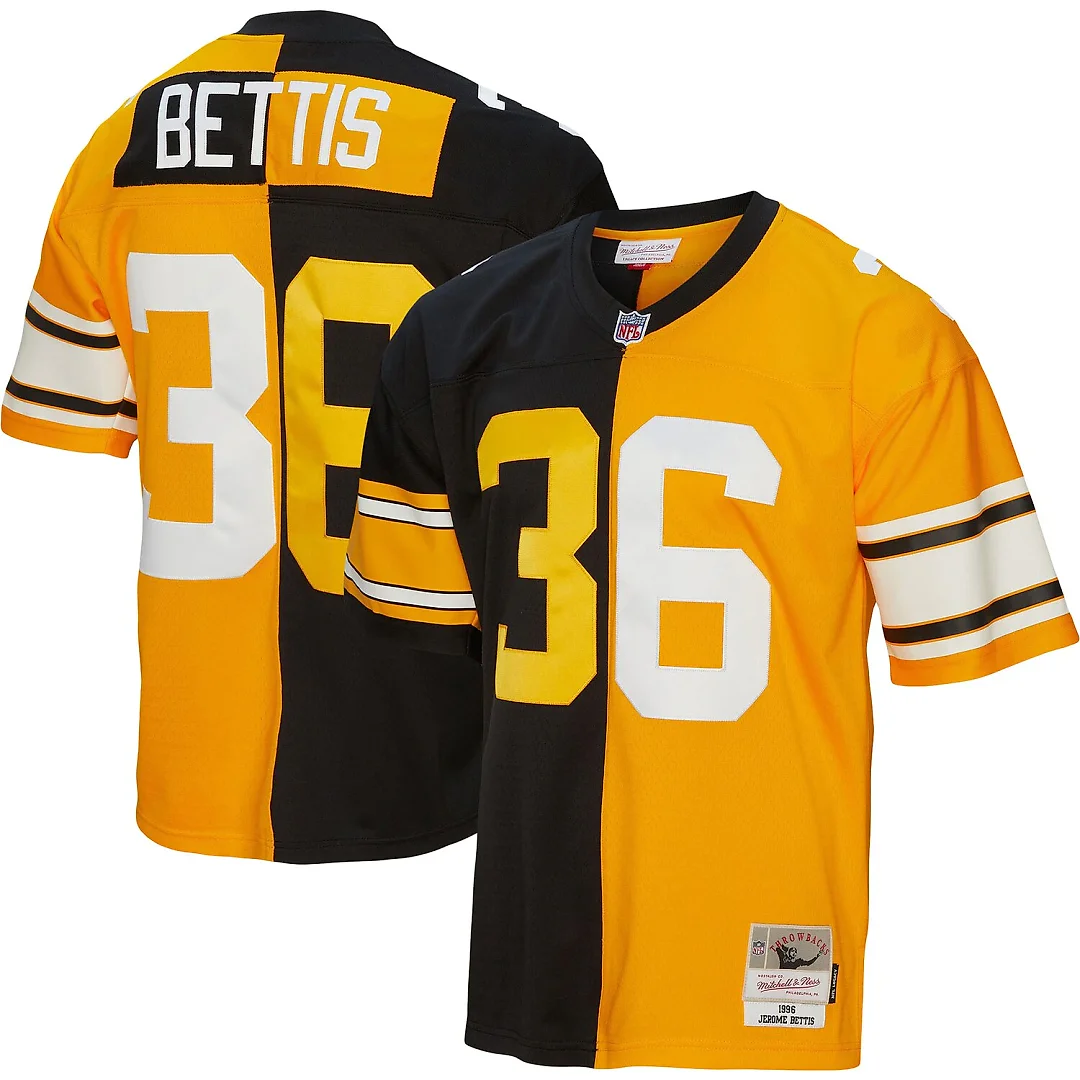 Zennovawear Jerome Bettis Pittsburgh Steelers 1996 Split Legacy Replica Jersey - Black/Gold