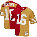 Zennovawear Joe Montana San Francisco 49ers 1990 Split Legacy Replica Jersey - Scarlet/Gold