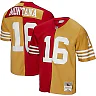 Zennovawear Joe Montana San Francisco 49ers 1990 Split Legacy Replica Jersey - Scarlet/Gold