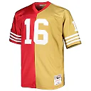 Zennovawear Joe Montana San Francisco 49ers Big & Tall Split Legacy Retired Player Replica Jersey - Scarlet/Gold